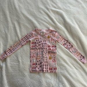 Hanna Andersson Pink Kids Top with Fun Figures Organic Cotton Dress